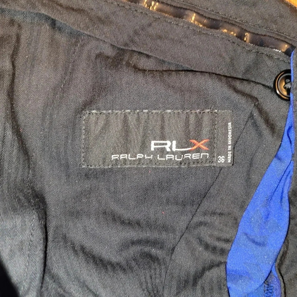 Polo Ralph Lauren RLX Digital Golf Shorts size 36 blue/black w/zip pockets LOT N - Picture 10 of 10